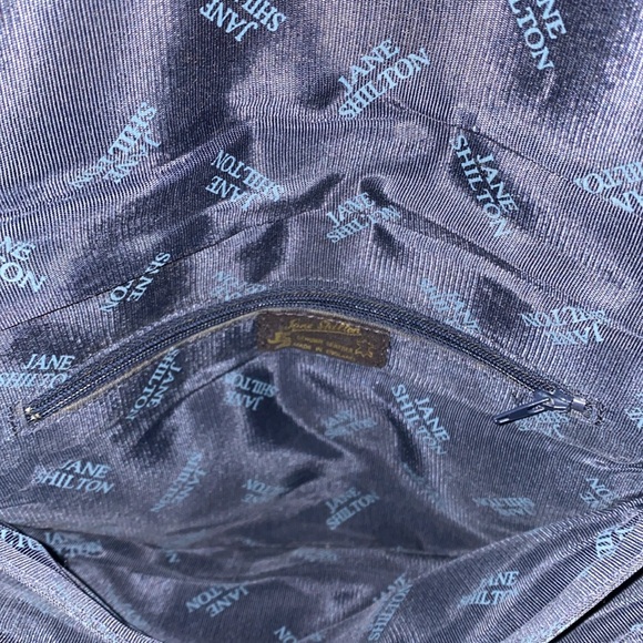 JANE SHILTON Gorgeous Genuine Leather (Navy) Used,Looks Unused! ~6463-ACC-001 - Picture 6 of 10